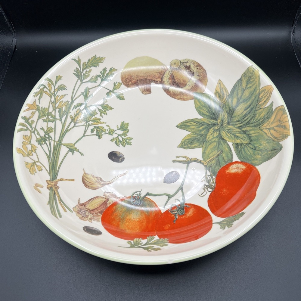 Williams Sonoma Portugal Vegetable & Herbs Ws027 Pasta Serving Bowl 13"‎